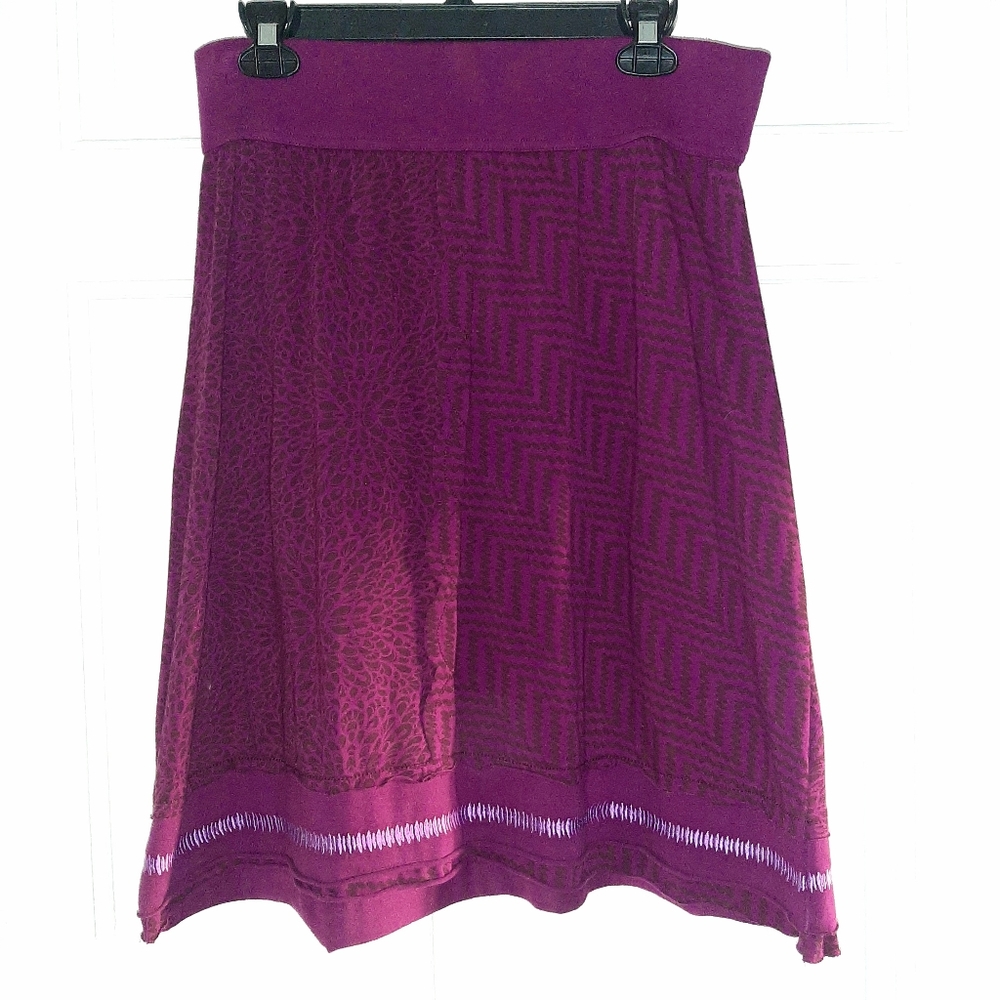 Organic Prana Purple Midi Skirt